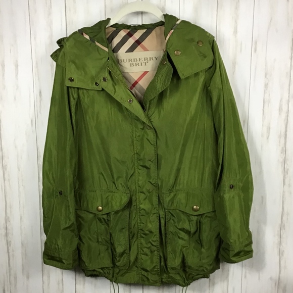 burberry brit raincoat with hood